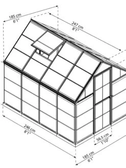 Canopia® By Palram Harmony™ Greenhouse, 6' -Garden Care Store 8588022 11V tif