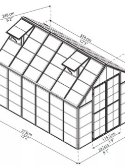 Canopia® By Palram Harmony™ Snap & Grow Greenhouse, 8' 41 Canopia® By Palram Harmony™ Snap & Grow Greenhouse, 8' -Garden Care Store 8591044 05V jpg