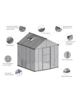 Canopia® By Palram Glory™ Greenhouse, 8' -Garden Care Store 8591547 17v