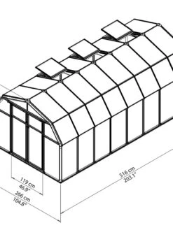 Canopia® By Palram Hobby Gardener Greenhouse, 8' -Garden Care Store 8599333 04V tif
