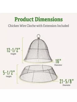 Chicken Wire Cloche With Extension -Garden Care Store 8600116 1
