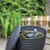 Matte Black Ribbed Hose Pot With Lid 1 Matte Black Ribbed Hose Pot With Lid -Garden Care Store 8611991 061 tif