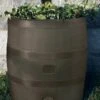 Round Rain Barrel With Planter, 35 Gallons 1 Round Rain Barrel With Planter, 35 Gallons -Garden Care Store 8612856WALNT 05V tif
