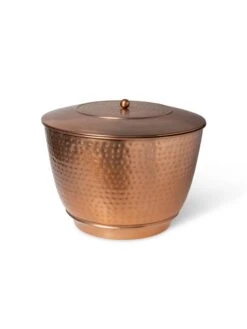 Hammered Copper Hose Pot With Lid -Garden Care Store 8613311 5815